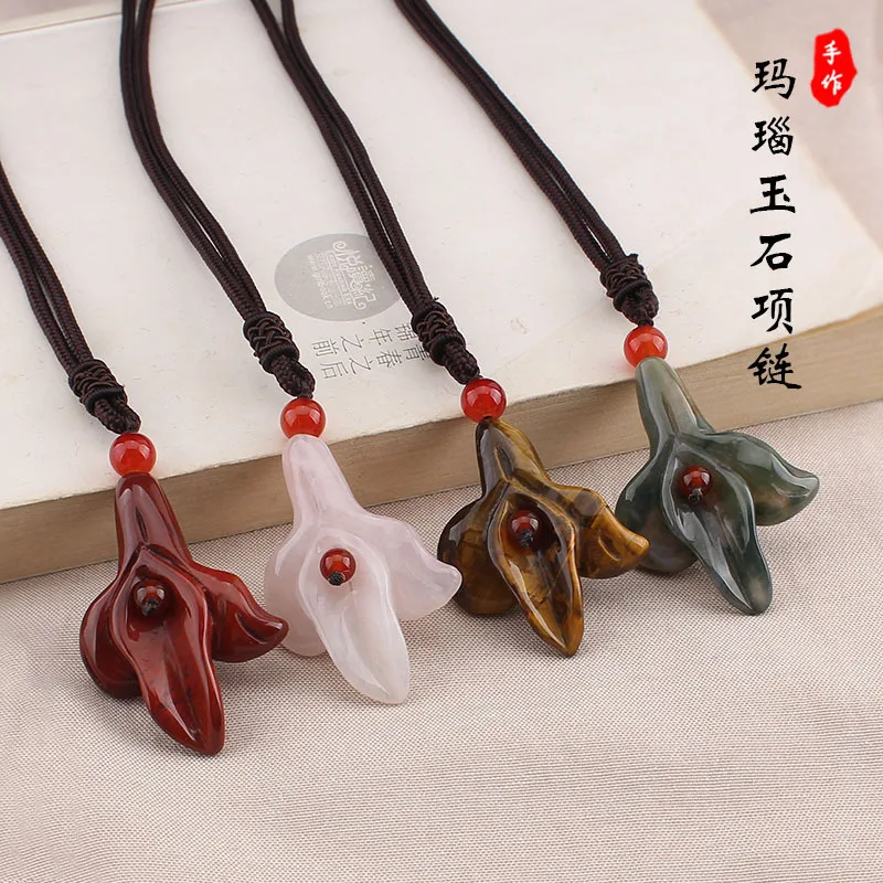 Цветы орхидеи природа каменные подвесные украшения Этнические Непальские