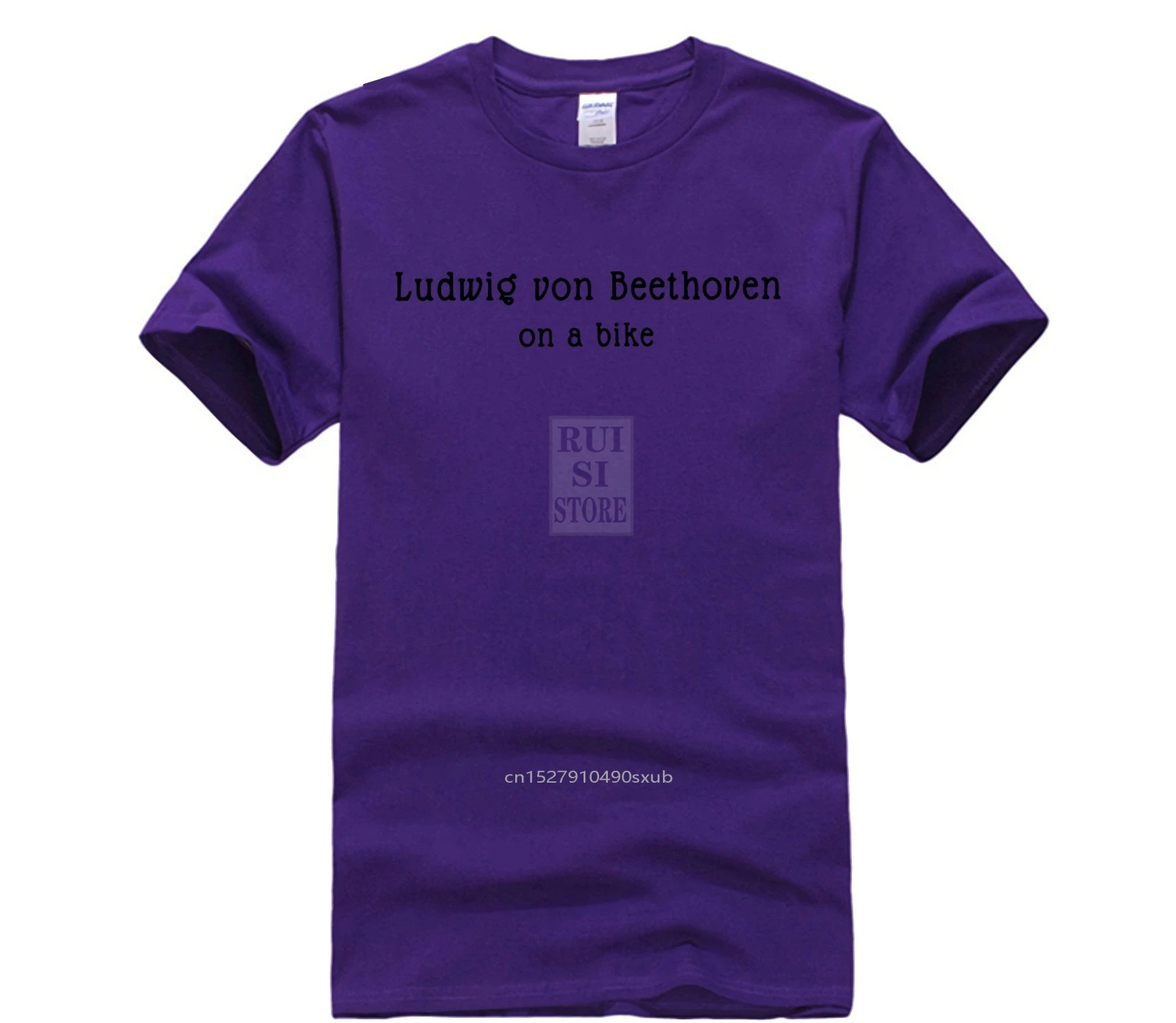 

Beethoven On A Bicycle Casual T Shirts Men Musical Humor Gift For Musician Short Sleeve Tops