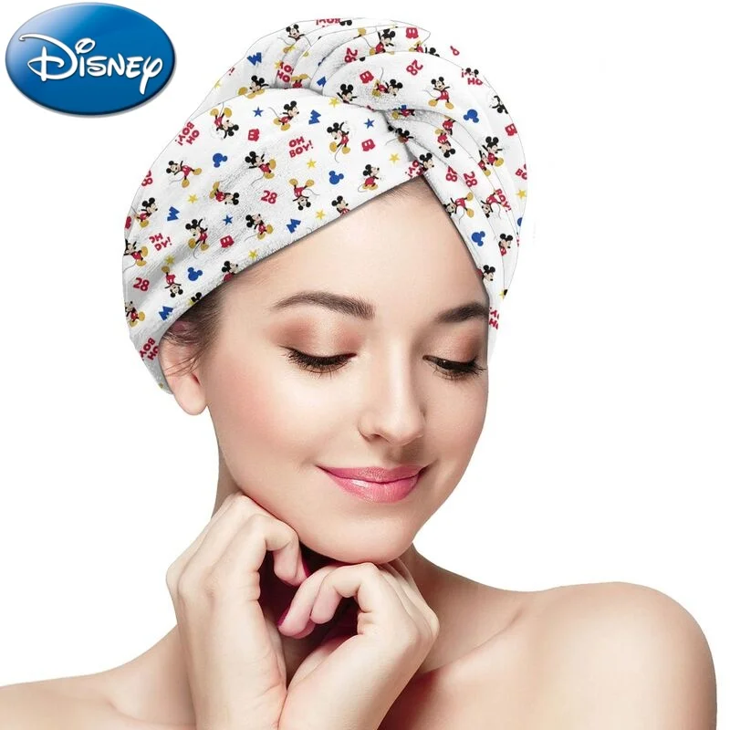 

2022 New Disney Cartoon Woman Dry Hair Cap Super Absorbent And Quick-Drying Shower Cap Towel Cap Wiping Head Towel Headscarf