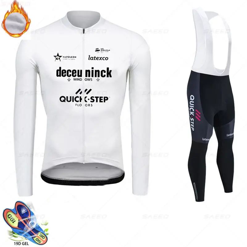 

Invernale Ciclismo 2021 Quick Step Men Winter Cycling Clothing Fashion Road Bike Warm Road Bike Winter Thermal Fleece Ciclismo