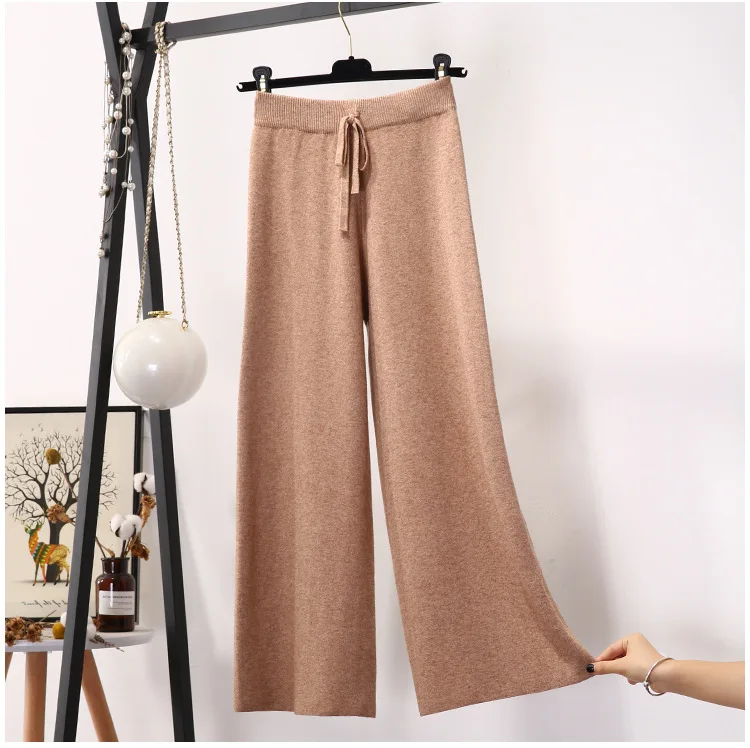 2022 осень зима новые толстые повседневные Прямые брюки женские свободные
