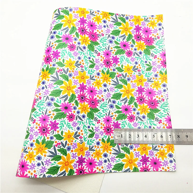 Радужная массивная блестящая кожа леопардовые цветы звезды принт синтетическая