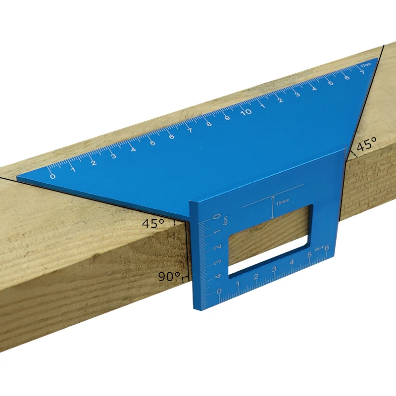 Угловая линейка 45 градусов 90 транспортир из алюминиевого сплава квадратный