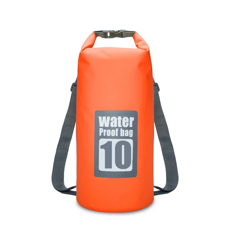 

5L 10L Waterproof Dry Bag Outdoor Beach Double Shoulder Straps PVC Buckled Floating Storage Sack Travel Swim Boating Rafting Bag
