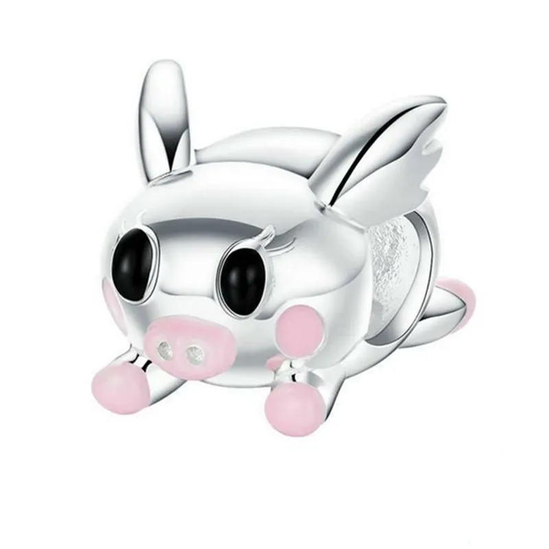 

Silver Pig Pendant Charms Fit Women Beads Bracelets Jewelry Gift