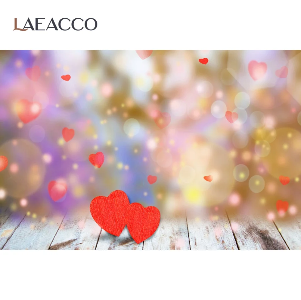 

Laeacco белый настенные текстурные фоны «любящее сердце» с узором в горошек, светильник фон для фотосъемки ко Дню Святого Валентина вечерние Д...