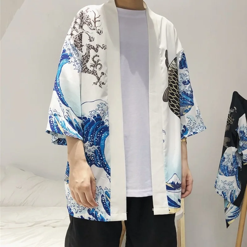 Японский кардиган кимоно мужской obi yukata мужская японская одежда самураев