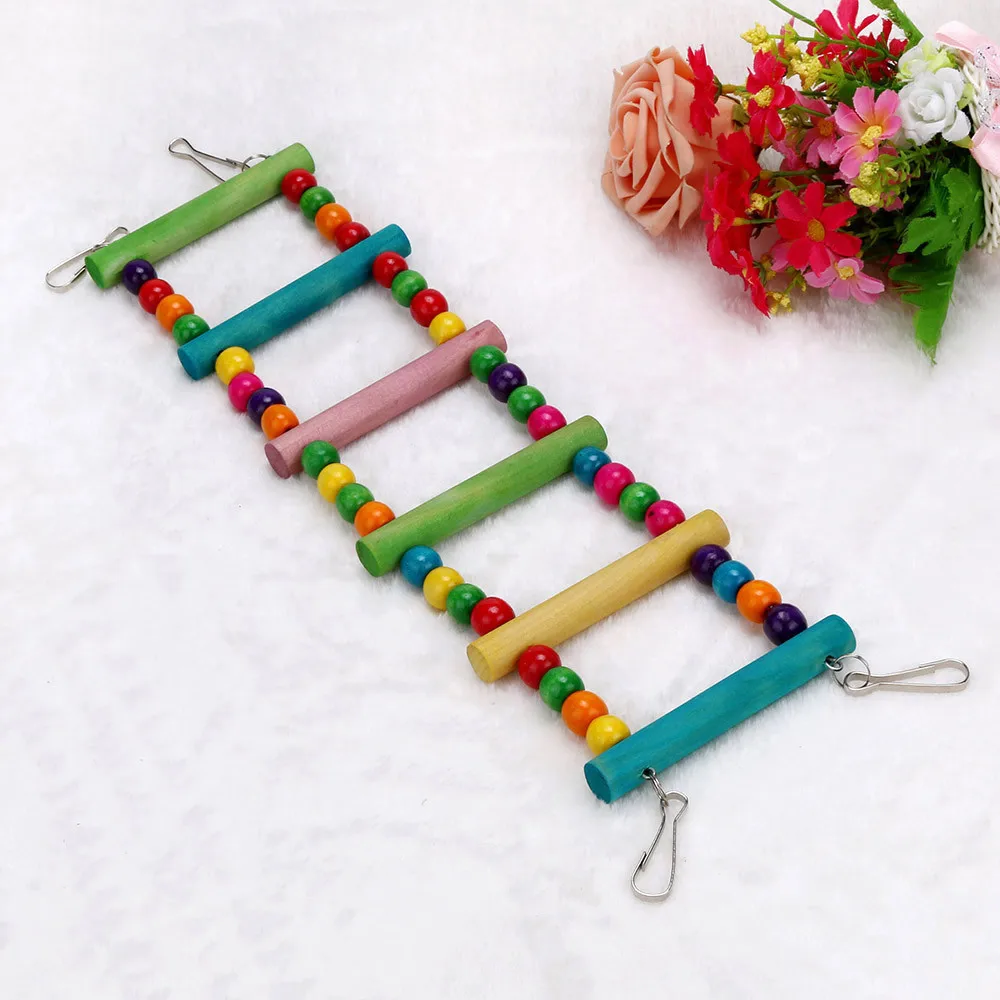 Модные практичные прочные качели для птиц деревянный мост лестница подъем