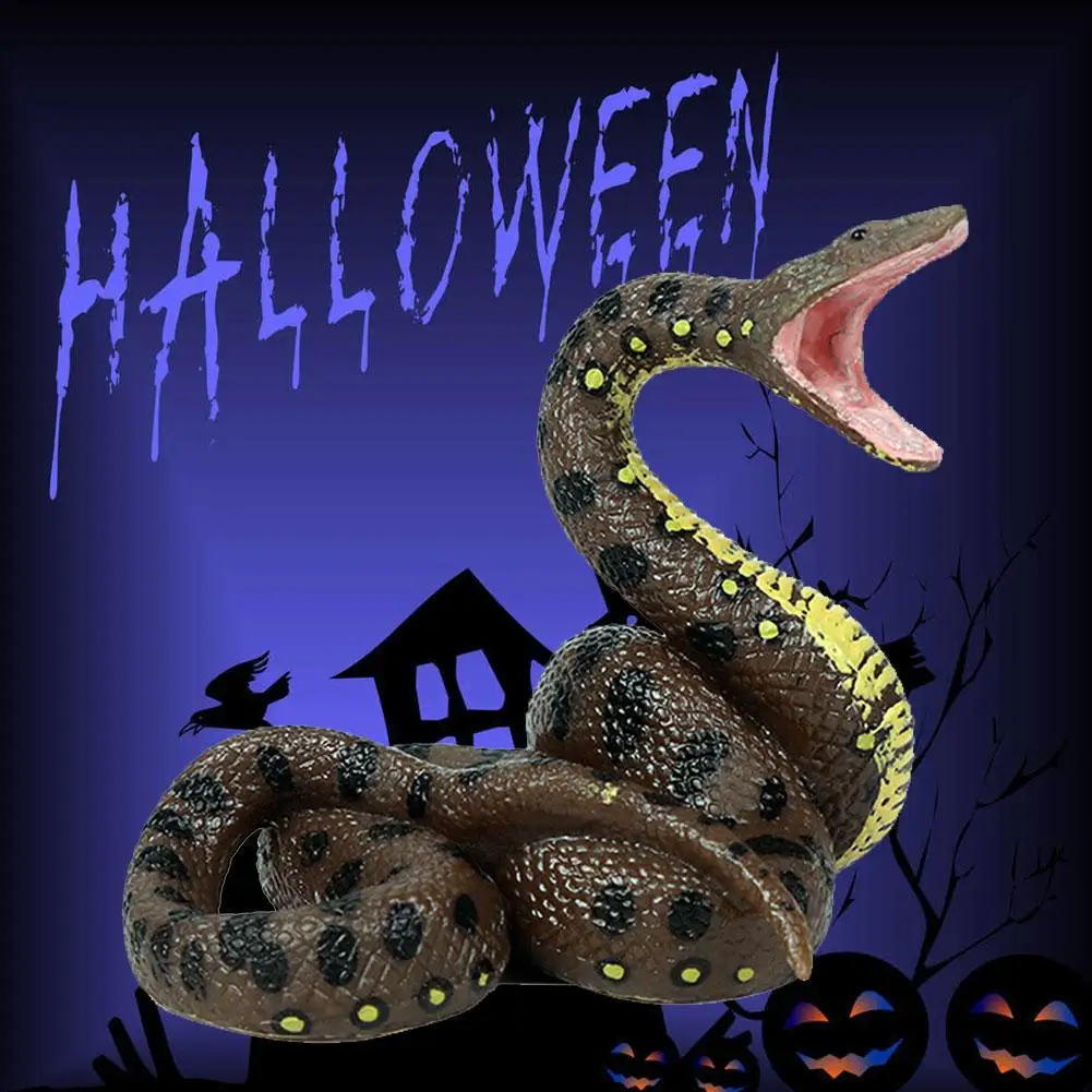 

Children'S Toy Snake Model Simulation Reptile Python Boa Constrictor Wild Animal Snake Model Tricky Gift