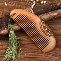 thickened old mahogany comb carved comb electrostatic hair loss hairdressing comb double sided comb wooden comb