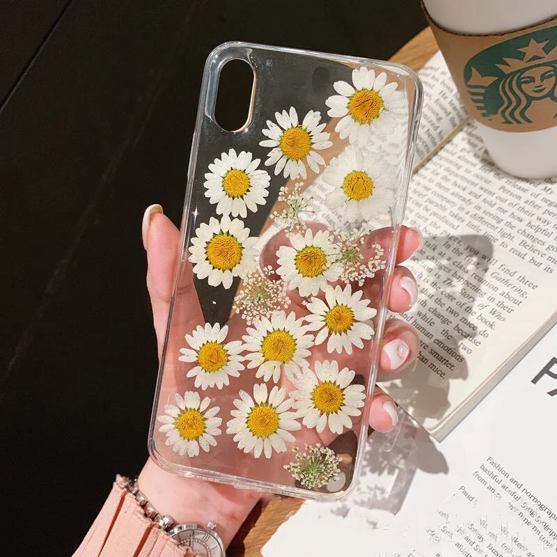 10 Для Iphone 11 Pro X 7 настоящий цветок Прозрачный чехол для телефона с цветочным рисунком для Iphone 11 Pro X Max XR XS 6 6s 7 8 Plus Мягкий силиконовый чехол - Цвет: 10