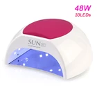 Лампа для гель для ногтей 48 Вт УФ светодиодный лампа для сушки ногтей с 4 таймер Menory Функция 33 прикроватная лампа для сушки ногтей, маникюр, машинка для маникюра