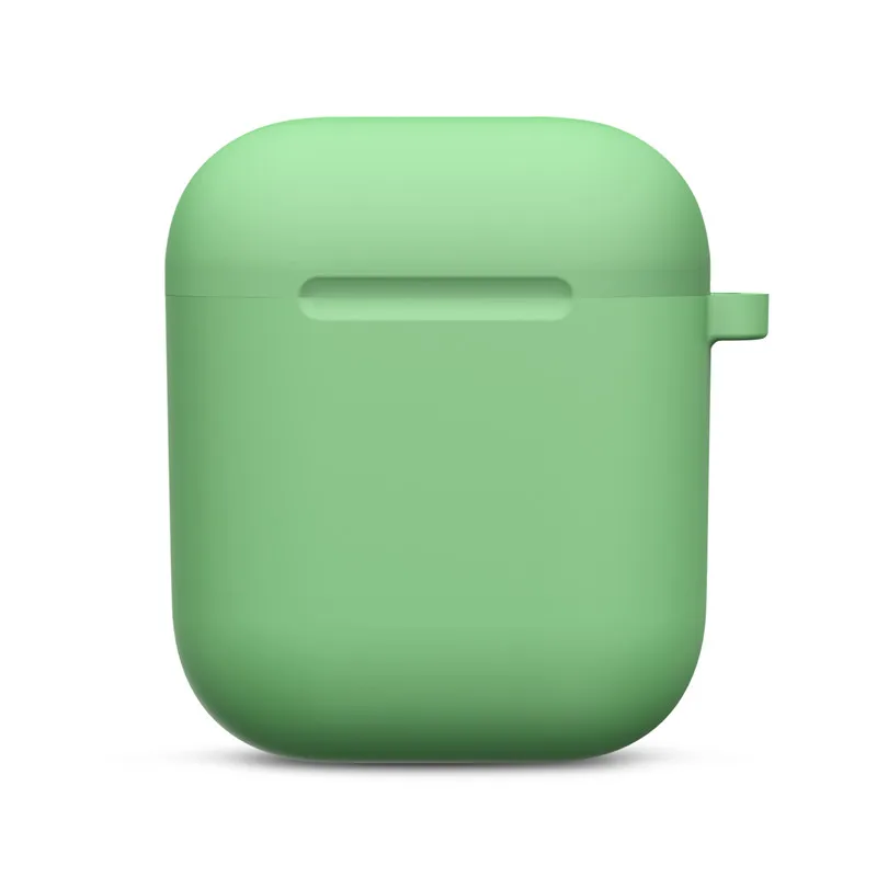 Мини Мягкий силиконовый чехол для Apple Airpods противоударный чехол для Apple гарнитура для Airpods чехол s ультра тонкий Air Pods защитный чехол - Цвет: Mint Green