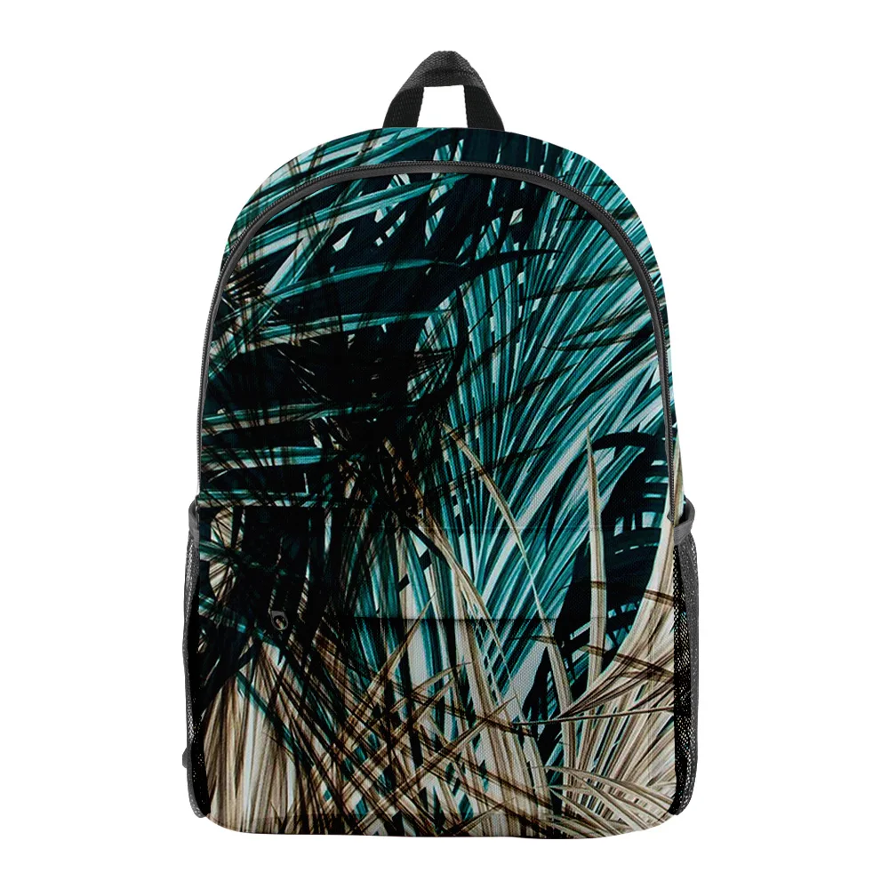 

2021 New Fashion Backpack Oxford Cloth Leaf Flower Pattern 3D Printing Lightweight Multi-Pocket Large-Capacity Travel School Bag