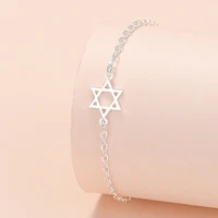 classic simple silver plated star bracelet 2021 korean fashion women exquisite bracelet charm women valentines day gift jewelry