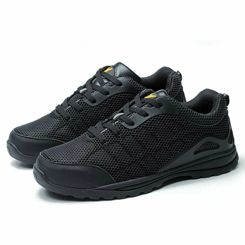 new fashion men's leisure big size steel toe cover working safety shoes building site worker shoe security boot protect footwear | Обувь