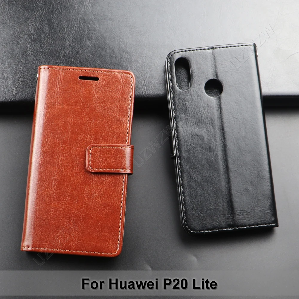 

For Huawei P20 Lite Flip Wallet PU Leather Case Cover