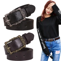 vintage high quality leather belts for women waist strap designer buckle female ladies waistband all match jeans belt girdle