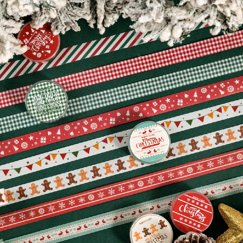 

Colorful Christmas grid Series Masking Washi Tape Decorative Adhesive Tape Decora Diy Scrapbooking Sticker Label Stationery