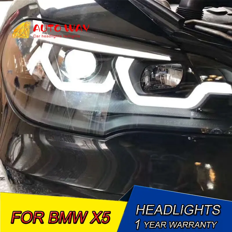 

2Pcs Case For BMW X5 E70 LED Headlights 2007-2013 BMW E70 X5 headlight HID Head Lamps Bi Xenon Beam Fog Daytime Running Lights