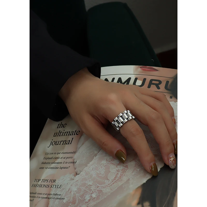 Ювелирные изделия из нержавеющей стали TOSOKO крупная текстура тяжелая