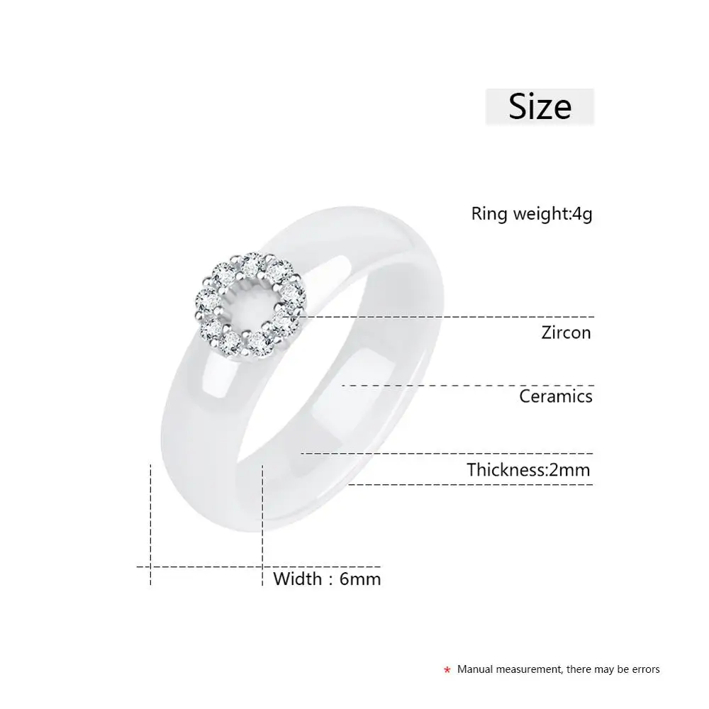 Bling CZ Кристалл Круг геометрический для женщин Ювелирные наборы для женщин никогда не выцветает здоровые керамические серьги кольца на палец обручение подарок