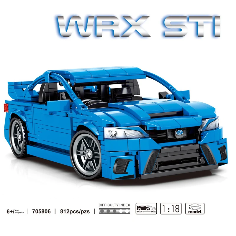 Конструктор японский супер спортивный автомобиль 11th SUBARU Impreza WRX STI масштаб