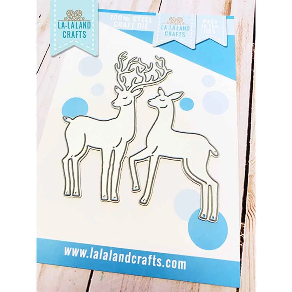 

Two Deer Metal Cutting Dies Scrapbook Diary Decoration Stencil Embossing Template Diy Greeting Card Handmade Arrival Hot Sellin