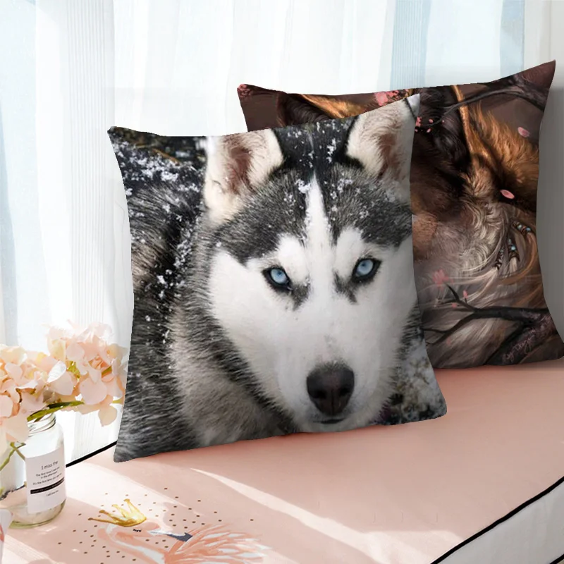 Fuwatacchi свирепая подушечка с волком крышка собака Тигровая Подушка Чехол для