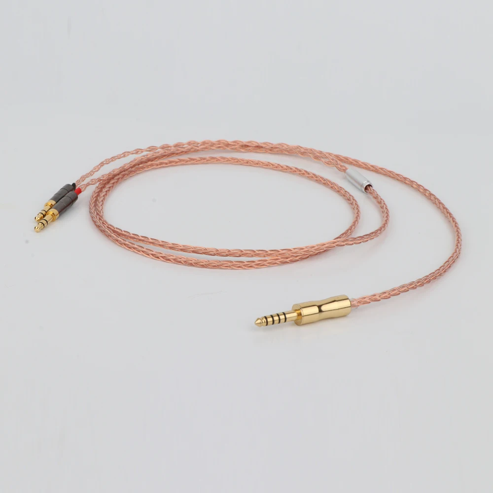 

Hi-end 8 Cores 7N OCC Single Crystal Copper Headphone Upgrade Cable Hifi Audio 4.4mm male to 3.5mmX2 male plug cable