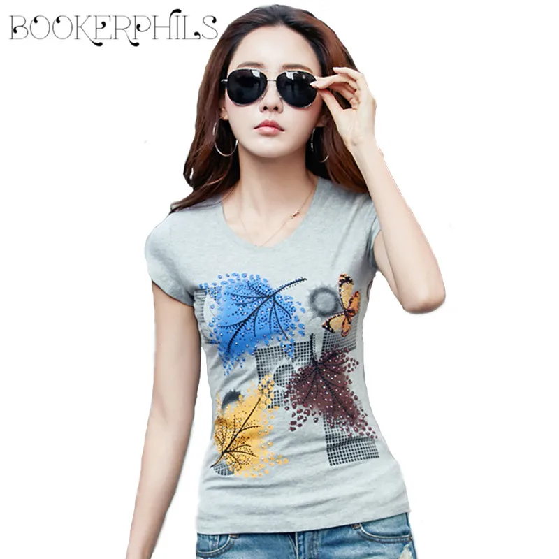 Женская футболка с круглым вырезом Повседневная белая коротким рукавом и