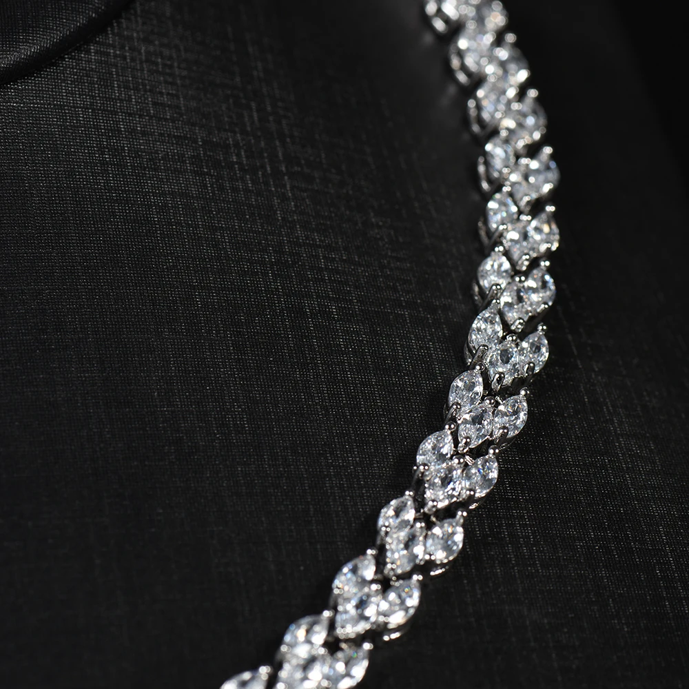 HIBRIDE Блестящий AAA кубический цирконий прозрачный в форме капли воды модный стиль