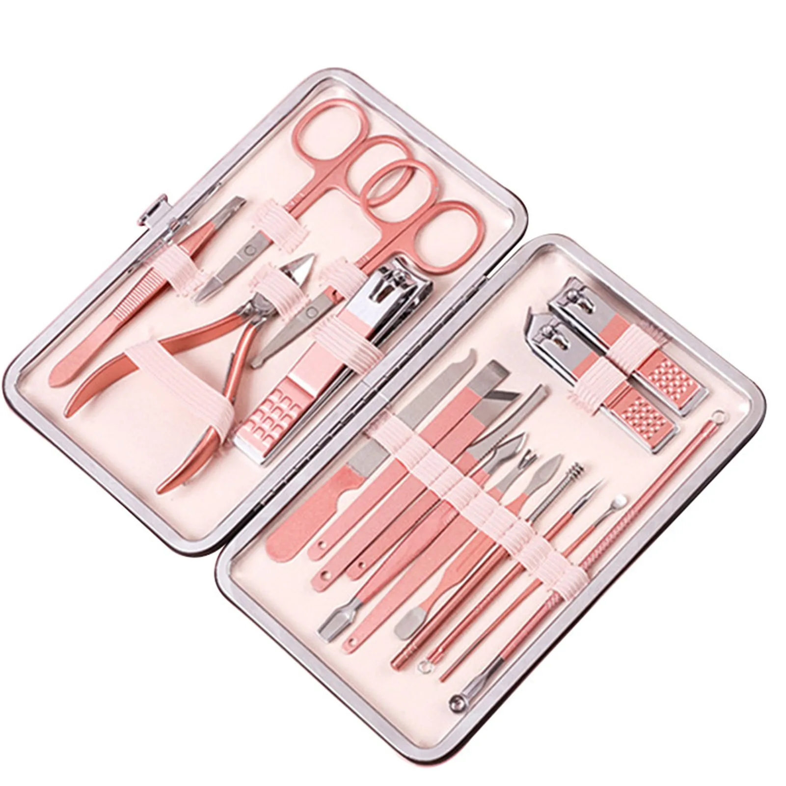 

18/10pcs Nail Clippers Sets High Precision Stainless Steel Nail Cutter Pedicure Kit Nail File Nail Scissors and Clipper STTX889