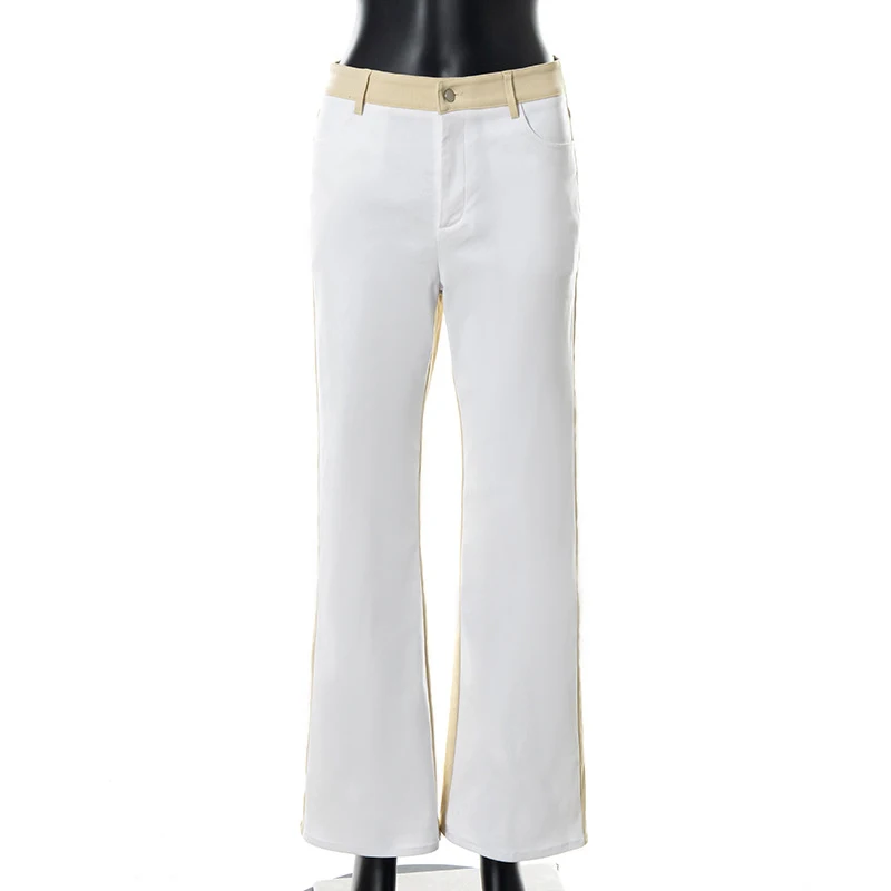 

Patchwork Women's Pants Loose Straight Autumn Summer Casual Pants For Women Fashion 2021 New Streetwear Wide Ladies Trousers