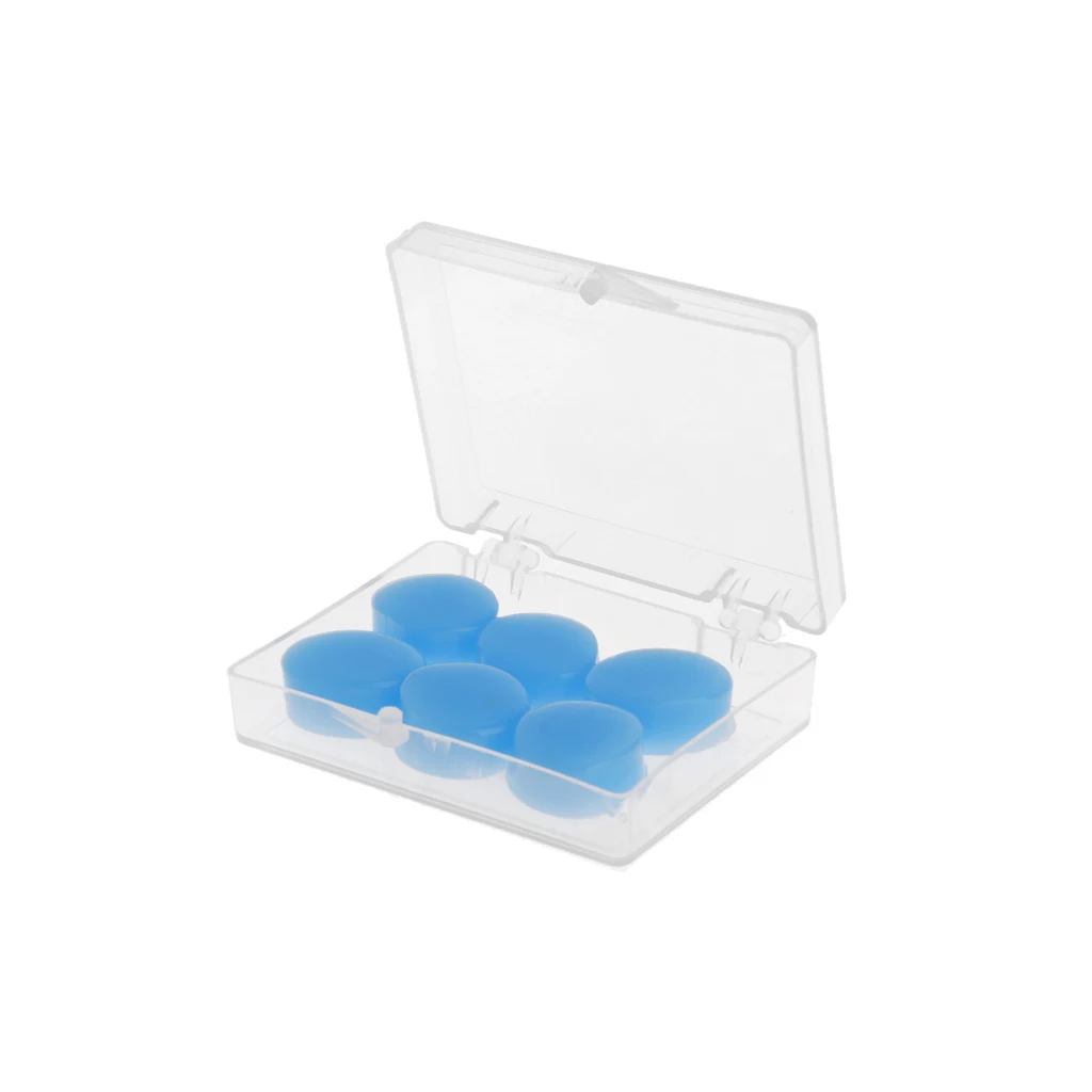 

6PCS Earplugs Protective Ear Plugs Silicone Soft Waterproof Anti-noise Earbud Protector Swimming Showering Water Sports
