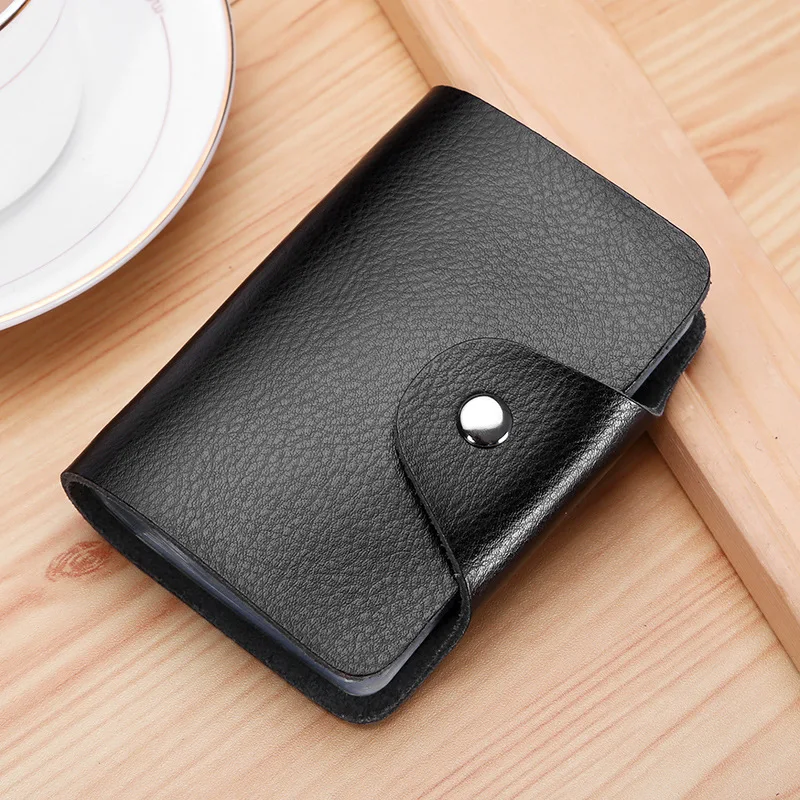 26 слотов для карт из натуральной кожи держатель кредитных кожаный визиток