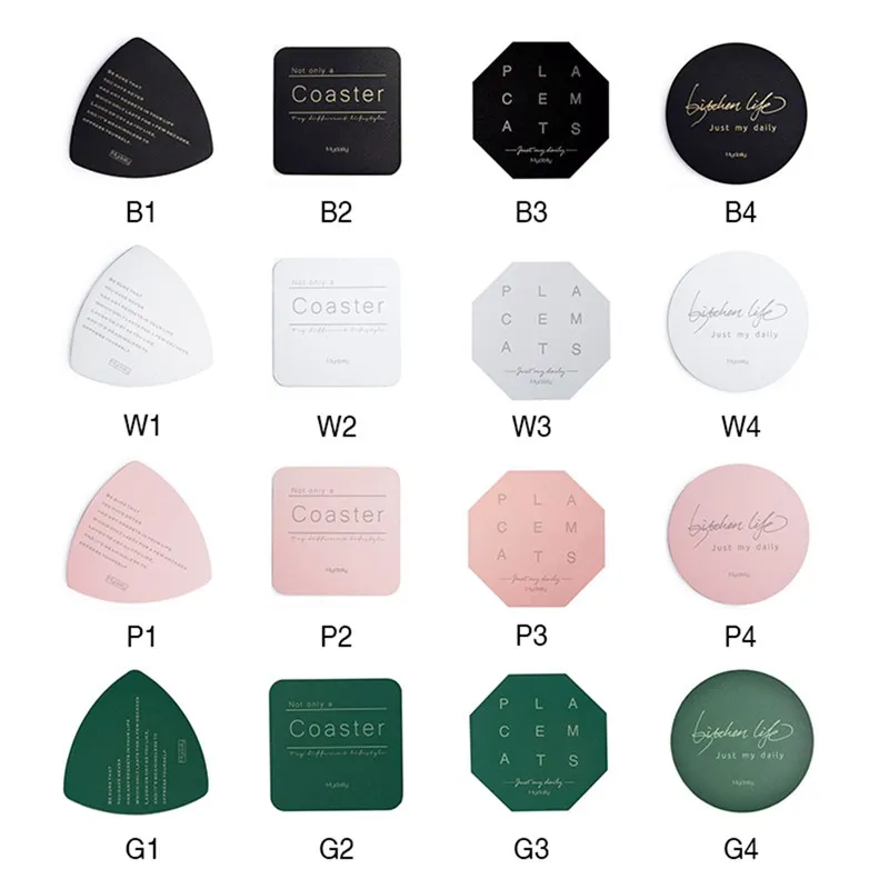 

Ins Stainless Steel Coaster Insulation Pad Placemat Home Geometric Teacup Anti-scald Coasters Drinkware Tableware Decorations