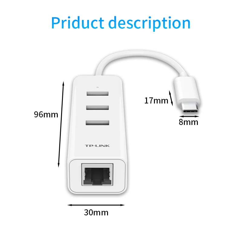TP-LINK Внешняя USB Проводная Ethernet Сетевая карта адаптер Type-C 10/100M к RJ45 Lan для Windows/MAC/Linux |