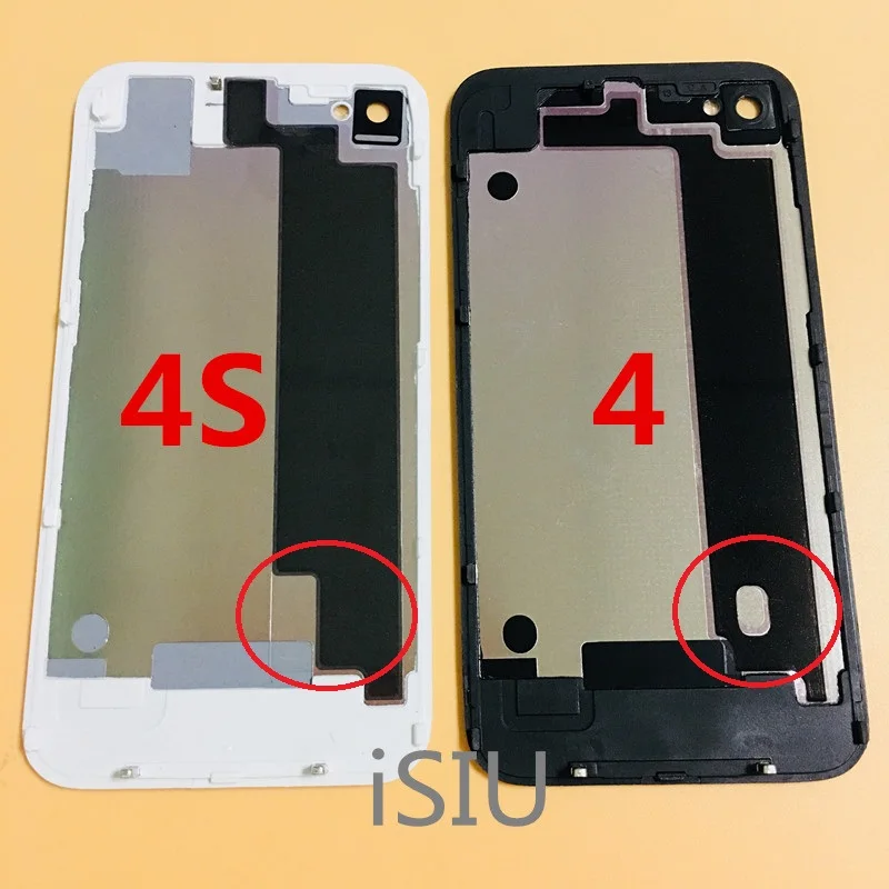 Для iPhone 4S задняя крышка металлический чехол корпус батареи для 4 4G iP4S iP4 мобильный