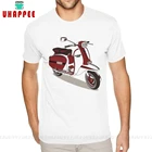 Мужская белая футболка в стиле 90-х Lambretta Vespa, размера плюс