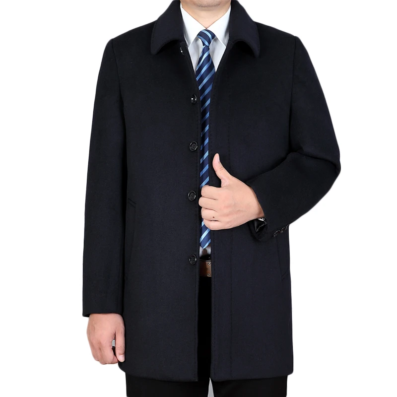 Mu Yuan Yang новинка зимы мужские шерстяные куртки с отложным воротником мужское