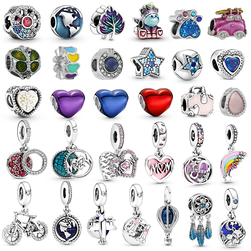 

2Pcs/lot 45 Style Cute Unicorn Beads Pendant Fits DIY Brand Charm Bracelets Necklace For Women Men Jewelry Making Dropshipping