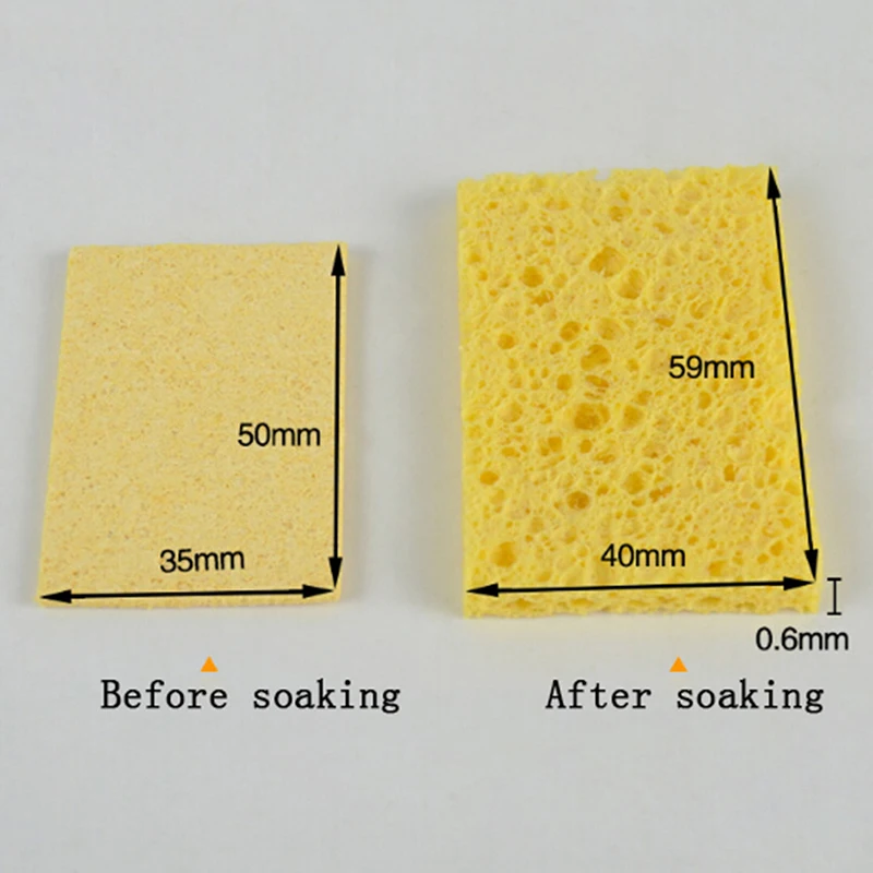 

10pcs/lot High Temperature Resistant Heatstable Thick Replacement Sponges Soldering Iron Cleaning Welding Accessories