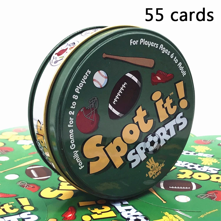 sport Настольная игра с английской версией, карточные игры, металлическая коробка, семейные вечерние, забавные, классические, мини-игры для детей - Цвет: sport