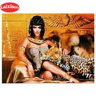 Полная выкладка Клеопатра, Египет, алмазов картина большой леопард Алмазная мозаика для девочек изображение Стразы Алмазная вышивка Декор