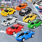 12 шт.лот мини Мультяшные игрушечные машинки для мальчиков Модель гоночного автомобиля детская забавная игра пластиковый классический автомобиль игрушечный набор подарок