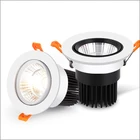 Светодиодный светильник с регулируемой яркостью, 3 Вт, 5 Вт, 7 Вт, 12 Вт, 15 Вт, 20 Вт, 30 Вт, 40 Вт, cob, Светодиодный точечный светильник переменного тока 110 В, 220 В, Потолочный встраиваемый Светильник s, Круглый панельный светильник