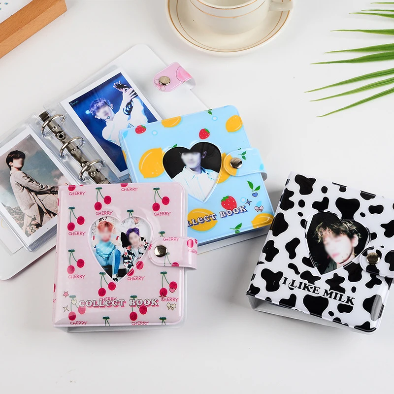 

Cute Mini Holds 20 Pockets Instax Album Jelly Color Photo Album for Stickers Photo Card 7s 8 25 50s Mini 3 Inch Album