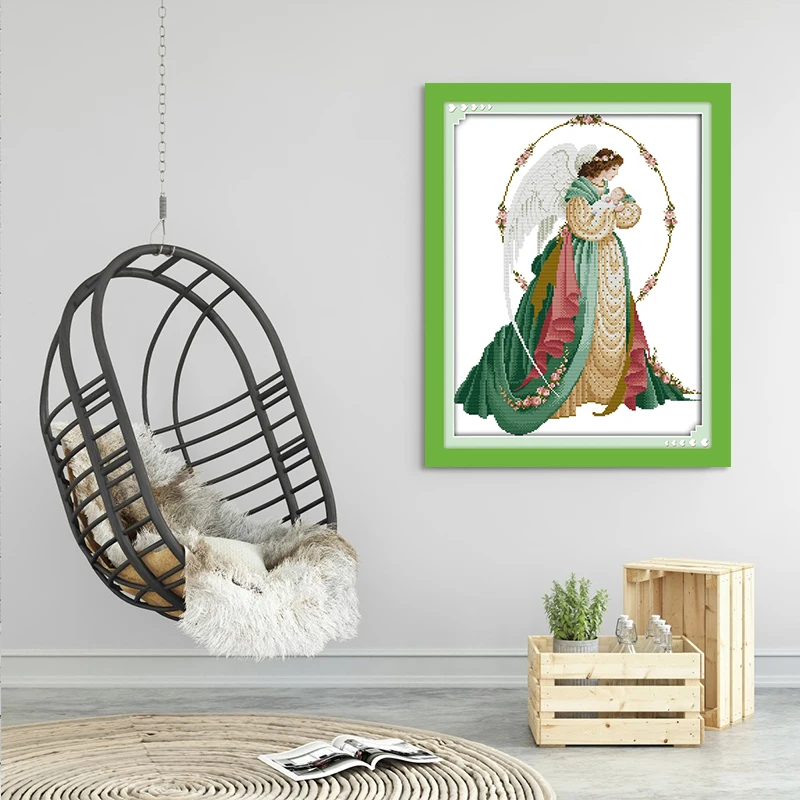 Набор для вышивки крестиком на холсте Мама и сын|printed cross stitch|cross stitchembroidered stitch |