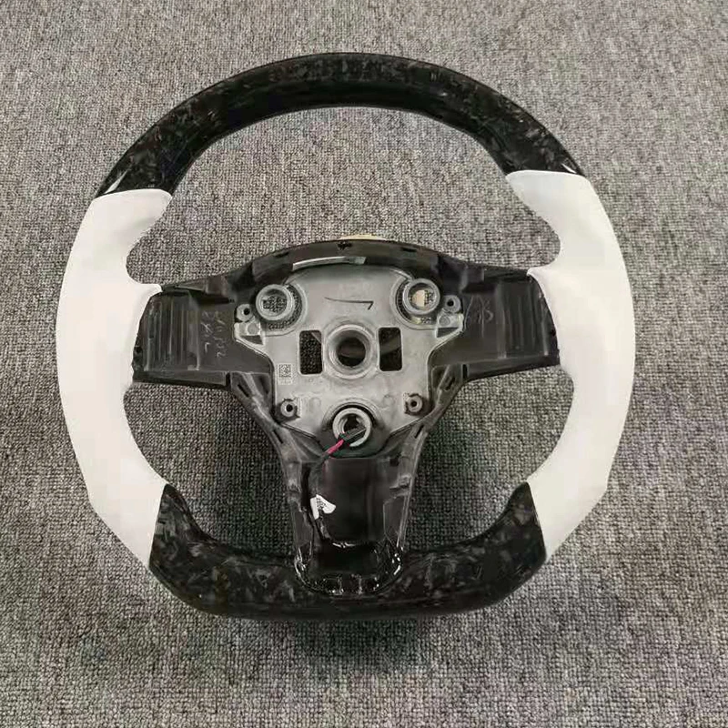 Индивидуальное индивидуальное рулевое колесо из углеродного волокна для Tesla Model 3